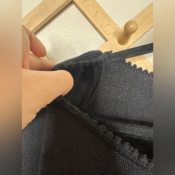 St. John Basics Black Knit Dress Sz 8 - Picture 5 of 7